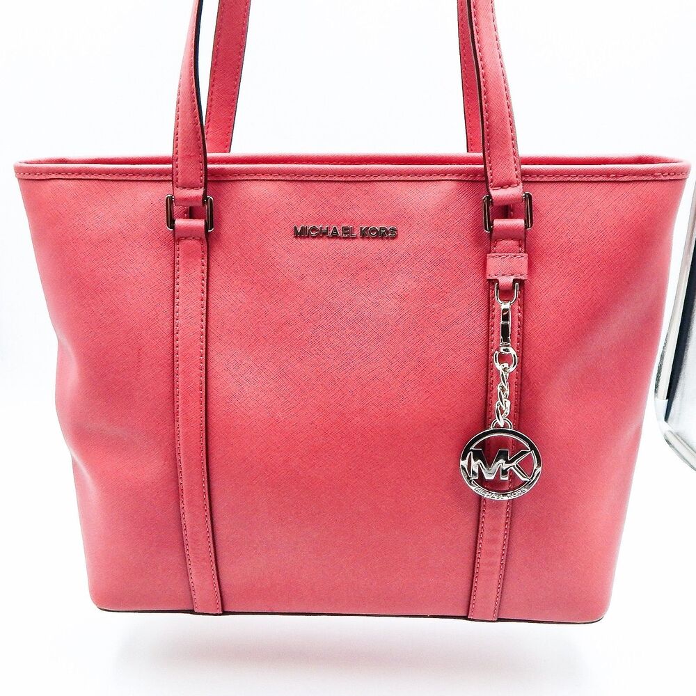 Michael Kors SADY Pink Leather Bag Multifunctional Tote Shoulder 35T7GD4T7L